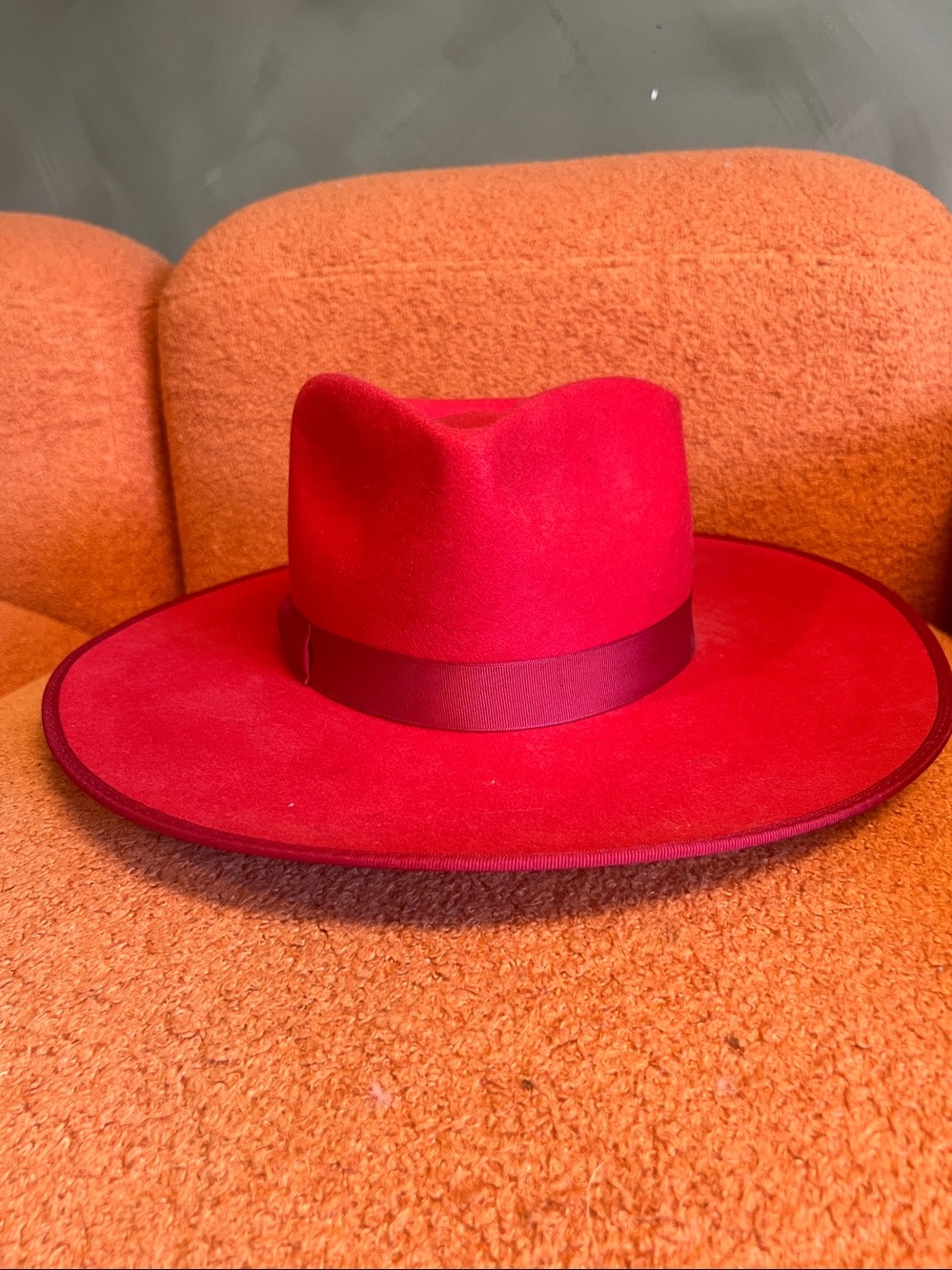 Lack of Color Red Australian Wool Wide Brim hat size M 57 CM - Picture 2 of 7